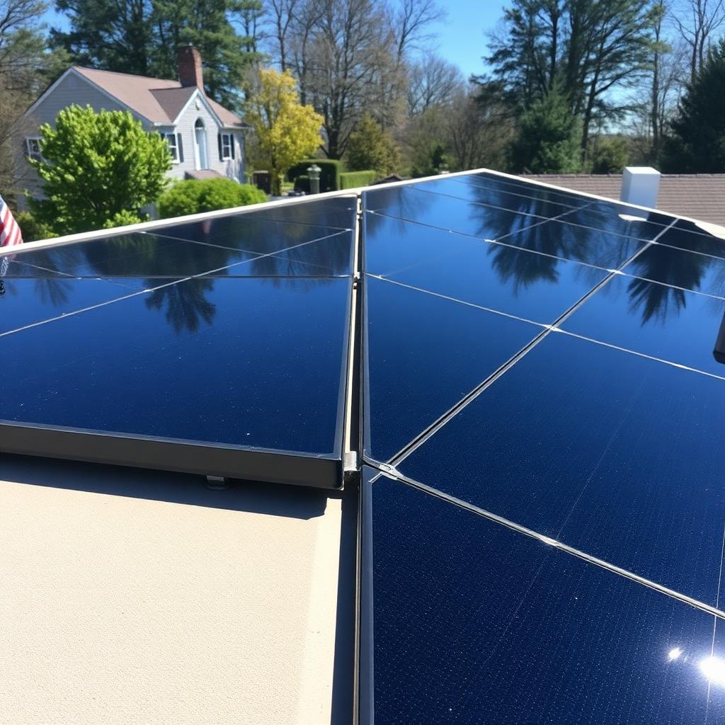 Solar Panel Cleaning in Worcester, MA — after Titan Government Services work
