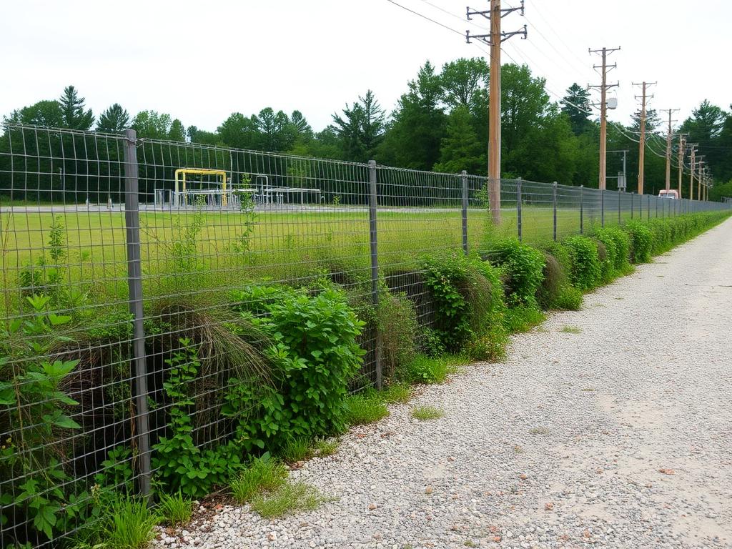 After — Substation Perimeter Vegetation Clearing, Southern New Hampshire · Utility Substation