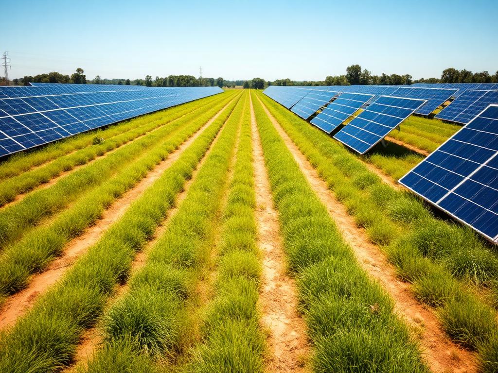 After — Solar Array Vegetation Management, Northeast Region · Utility-Scale Solar Site