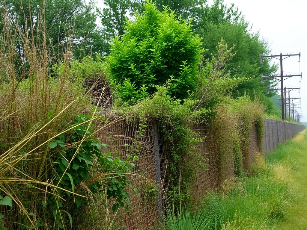 Before — Substation Perimeter Vegetation Clearing, Southern New Hampshire · Utility Substation